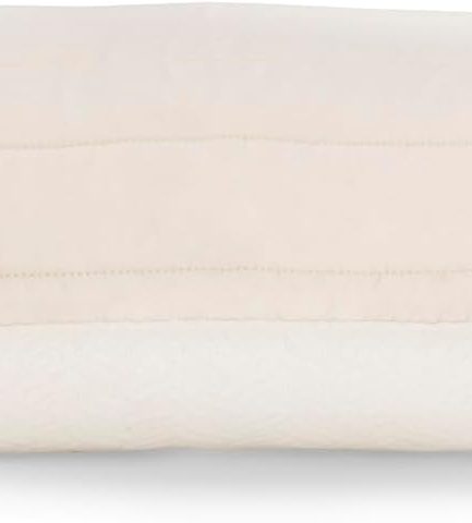 2-in-1 Organic Latex Pillow - King Bed Pillow with Quilted & Stretchy Sides - Luxury Pillow with Adjustable Fill for Comfortable Sleeping, Back Support and Neck Pain Relief