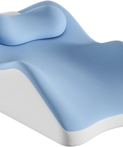 Contour Memory Foam Pillow - Cervical Support Pillow for Neck Pain Relief, Ortho Ergonomic Pillow for Side Back Stomach Sleepers, Soft Cooling Cover