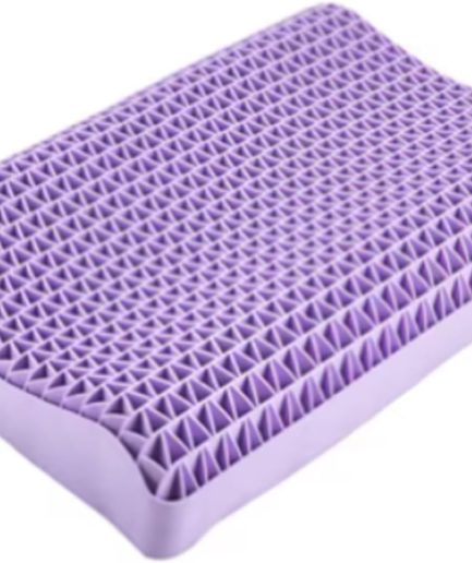 Without Pressing Pillow Gel Relieved Skin -Friendly Grid Core Pillow Core Pillow Silicone Bonding Cervical Spine Pillow Deep Sleep Pillow(A)