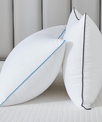 Bed Pillows for Sleeping - Pillows Standard Size Set of 2 Cooling Luxury Hotel Quality Pillow with Premium Plush Soft Down Fill for Side Back or Stomach Sleepers (Pack of 2)