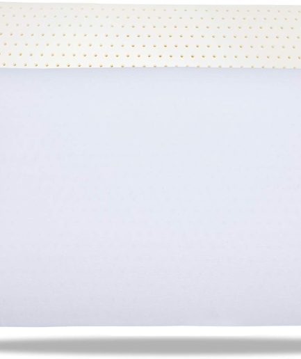 100% Latex Pillow Bed Pillow for Sleeping, Extra Soft Natural Latex Sleeping Pillow for Back, Stomach or Side Sleepers, Removable Breathable Cotton Cover - High Elasticity ()