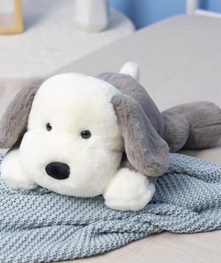Plush Puppy Dog Stuffed Animal Dog Kids Plush Toy Pillow Hugging Pillow Plush Toy(Gray,50cm/19.6in)