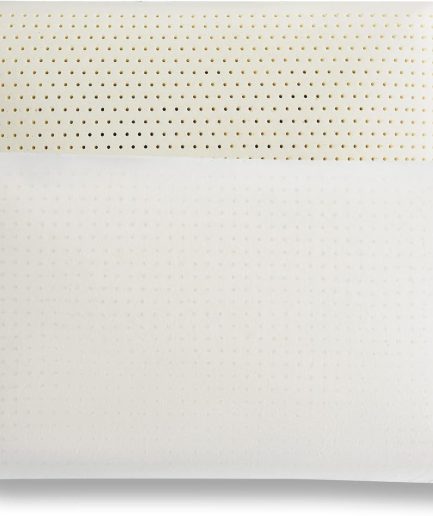 Natural Latex Pillow Sleeping Bed Pillow, Medium Firmness Latex Pillow for Side, Back, and Stomach Sleepers, Removable Breathable Cotton Cover ()