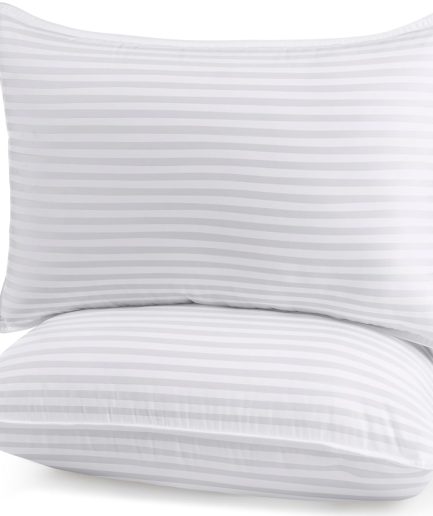 Bed Pillows for Sleeping Queen Size, 1000 Grams Filled Hotel Quality Cooling Pillows for Side, Back or Stomach Sleepers (White, Set of 2)